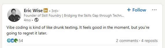 LinkedIn developer experience sharing